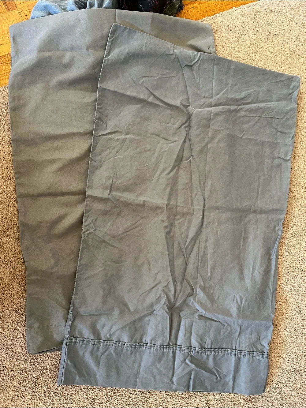 3 Gray Twin Pillowcases